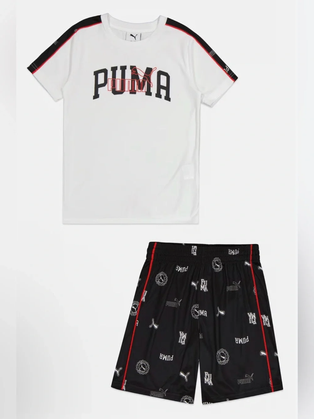 Boys Size 6 Puma 2 Piece Active Set Shirt & Shorts NEW